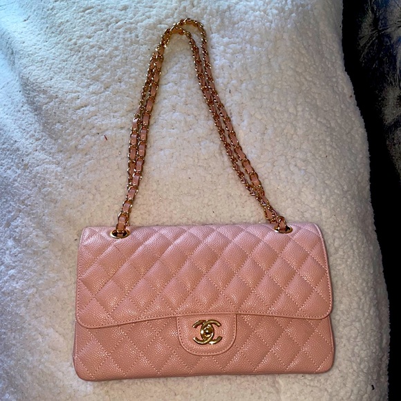 CHANEL Handbags - Blush CHANEL
Caviar Quilted Medium Double Flap